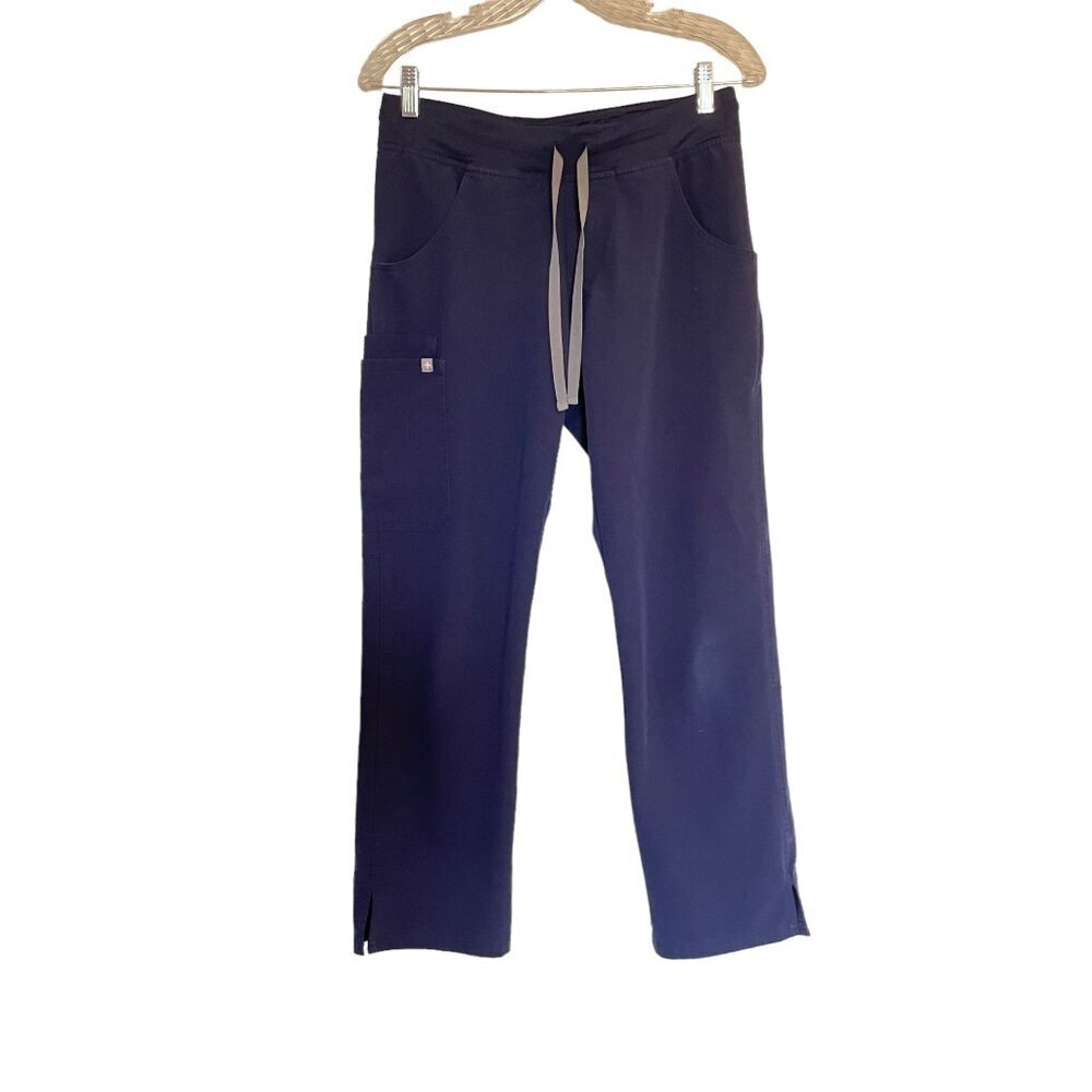 Figs Technical Collection Navy Blue Scrub Pants S Comfortable Durable Pockets
